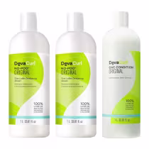Imagem do produto Kit Deva Curl No-Poo 2x Shampoo 1L, Condicionador One Condition 1L