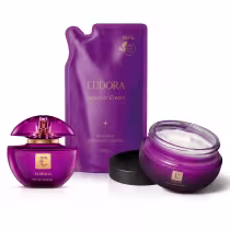 Imagem do produto Combo Eudora Eau de Parfum 75ml + Creme Hidratante Desodorante 250g + Refil 200g