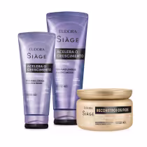 Imagem do produto Combo Siàge Crescimento e Reconstrução: Shampoo 250ml + Condicionador 200ml + Máscara Capilar 250g