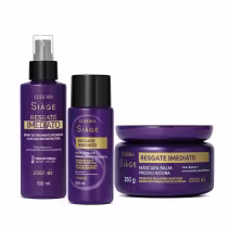Imagem do produto Combo Siàge Resgate Imediato Tratamento: Máscara Capilar 250g + Água Lamelar 150ml + Leave-In 100ml