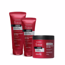 Imagem do produto Combo Siàge Men: Condicionador Cachos e Crespos 200ml + Shampoo Cachos e Crespos 250ml + Creme para Pentear Crespos 450g