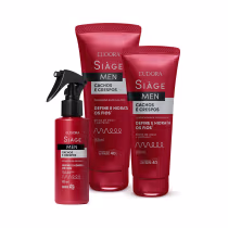 Imagem do produto Combo Siàge Men: Condicionador Cachos e Crespos 200ml + Shampoo Cachos e Crespos 250ml + Spray Ativador Cashos 100ml