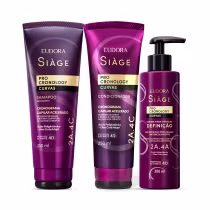 Imagem do produto Combo Siàge Pro Cronology Curvas: Shampoo 250ml + Condicionador 250ml + Creme para Pentear Definição 300ml