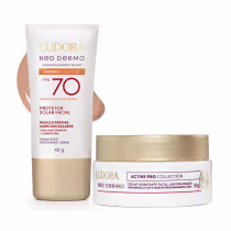 Imagem do produto Combo Facial: Protetor Solar Facial Fps 70 Cor 2 40g + Creme Hidratante Facial Uniformizador 50g