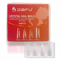 Imagem do produto DAFU - Molde F1 Cristal 184 Peças 4 Formatos Para Alongamento de Unhas Express Gel Fibra