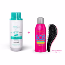 Imagem do produto Kit Reconstrutor SOS + Alinha Hair 1kg Forever Liss +Escova
