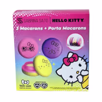 Imagem do produto Kit 3 Lip Balms Macaron + Porta-Macarons Hello Kitty
