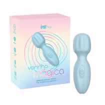Imagem do produto Vibrador Varinha Mágica Recarregável com 10 Modos de Vibração e Toque Aveludado Intt - Azul