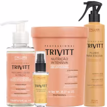 Imagem do produto Trivitt Kit Fluido de Escova, Máscara Liquida Nutrição, Reparador de Pontas e Nutrição Intensiva 1kg