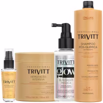 Imagem do produto Trivitt: Blindagem Mágica Glow 110ml, Hidratação 500g, Reparador de Pontas e Shampoo 1L