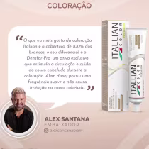 Imagem do produto Coloração Itallian Color 6.31 Louro Escuro Dourado Cinza 60g + Ox 20 Vol 90g