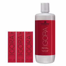 Imagem do produto Kit Schwarzkopf Professional Igora Royal 3x Coloração 7-77 + 1x Oxigenada 30vol 1L