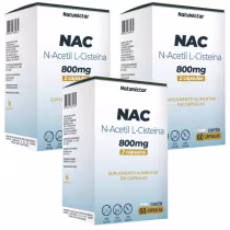 Imagem do produto KIT 3 NAC N-Acetil L-Cisteína 800mg - 60 Cápsulas - Nac