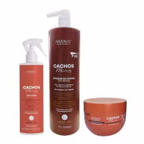 Imagem do produto Kit Arvensis Professional Cachos Naturais - Ativador De Cachos Crespos 1L + Geleia Alta Fixação 250g + Day After 250ml