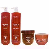 Imagem do produto Kit Arvensis Cachos Naturais - Shampoo 1L + Condicionador 1L + Máscara Crespos 500g + Geleia Alta Fixação 250g