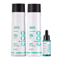 Imagem do produto Kit Eico Pro Cachos Mágicos - Shampoo 300ml + Condicionador 300ml + Booster 30ml