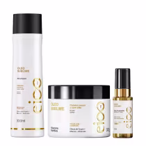 Imagem do produto Kit Eico Pro Óleo Sublime - Shampoo 300ml + Máscara 300g + Óleo reparador 30ml