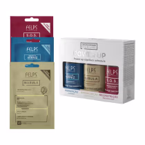 Imagem do produto Kit Felps Máscaras Sachê 50g (S.O.S + Banho de Verniz + Marula) + Kit de Ampolas Power Up
