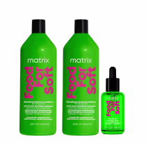 Imagem do produto KIT MATRIX FOOD FOR SOFT – SHAMPOO 1L + CONDICIONADOR 1L + ÓLEO REVITALIZADOR 50ML