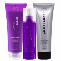 Imagem do produto Kit K.Pro Caviar - Shampoo 240ml & Leave-In 200ml & Ph Acidificante 230g