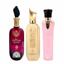 Imagem do produto Kit Al Wataniah Perfumes Árabes Originais 3x100ml Eau de Parfum Sabah Al Ward + Tibyan + Ameerati
