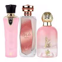 Imagem do produto Kit Perfumes Árabes Femininos Al Wataniah Tibyin Shouq e Tiara (3 Perfumes 100ml cada)