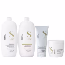 Imagem do produto Kit Alfaparf Semi Di Lino Diamond - Shampoo 1L + Condicionador 1L + Máscara 500ml + Leave in 200ml