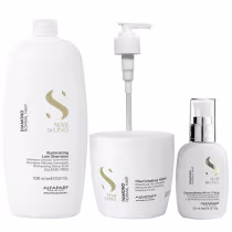 Imagem do produto Kit Alfaparf Semi Di Lino Diamond - Shampoo 1L + Máscara 500ml + Fluído 125ml + Válvula Pump