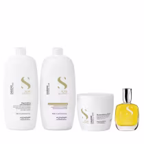 Imagem do produto Kit Alfaparf Semi Di Lino Diamond - Shampoo 1L + Condicionador 1L + Máscara 500ml + Cristalli 50ml