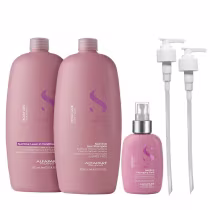 Imagem do produto Kit Alfaparf Semi Di Lino Moisture -  Shampoo 1L + Leave in Condicionador 1L + Fluído 125ml + Válvula Pump