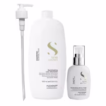 Imagem do produto Kit Alfaparf Semi Di Lino Diamond - Shampoo 1L + Fluído 125ml + Válvula Pump
