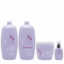Imagem do produto Kit Alfaparf Semi Di Lino Smooth Smoothing - Shampoo & Condicionador 1 Litro + Máscara 500ml + Cream Leave-In 125ml