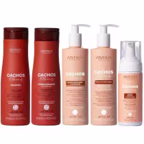 Imagem do produto Kit Arvensis Cachos Naturais Light - Shampoo & Condicionador + Geleia & Leave-In 300ml & Mousse 150ml