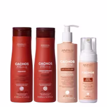 Imagem do produto Kit Arvensis Cachos Naturais Light - Shampoo & Condicionador + Leave-In 300ml & Mousse 150ml
