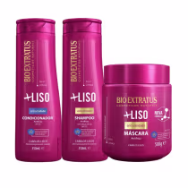 Imagem do produto Kit +Liso Shampoo Condicionador 350 Máscara 500