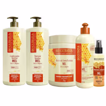 Imagem do produto Kit Mel Shampoo, Condicionador e Banho de Creme 1Litro Finalizador 500 e Umectante