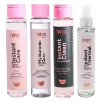Imagem do produto Kit Nina Make Up Sabonete Hyaluronic Care + Água Micelar Instant Care + Água Thermal Instant Thermal + Demaquilante Instant Clean