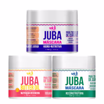 Imagem do produto Kit Widi Care Juba Cronograma Capilar Butter Oil 500g + Máscara Reconstrutora 500g + Máscara Hidro-Nutritiva 500g