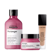 Imagem do produto Kit Beleza na Web L'Oréal Professionnel Pro Longer & Lancôme Teint Idole Ultra Wear 04 Beige Nature (3 Produtos)
