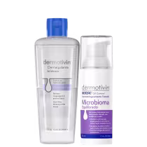 Kit Dermotivin com gel creme hidratante Benzac Microbioma e demaquilante bifásico Makeup Remover