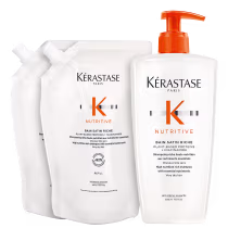 Imagem do produto Kit Kérastase Nutritive Bain Satin Riche Trio Refil (3 Produtos)
