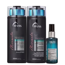Kit TRUSS Miracle + Uso Obrigatório Oil Trio, 3 produtos.