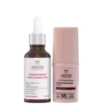 Kit Adcos Niacinamida 20% 30ml + Stick FPS55 Beige 17g