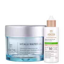 Imagem do produto Kit Adcos Hyalu Water Gel + Fotoproteção Diária Aqua Fluid FPS50 Ivory (2 Produtos)