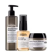 Imagem do produto Kit L'Oréal Professionnel Absolut Repair Molecular + Repair Oil Mini Trio (3 Produtos)