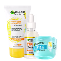 Imagem do produto Kit Garnier SkinActive Uniform & Matte Vitamina C & Antiacne (3 Produtos)