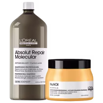 Imagem do produto Kit L'Oréal Professionnel Absolut Repair Molecular + Expert NutriOil (2 Produtos)