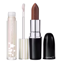Kit M·A·C Lustreglass I Deserve This + Lipglass Airshine Frosting, 2 produtos.
