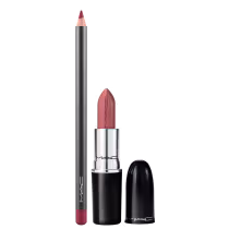 Kit M·A·C Lustreglass Thanks It's M·A·C + Lip Pencil Brick, 2 produtos.