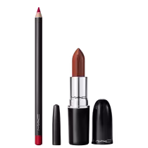 Kit M·A·C Lustreglass Can't Dull My Shine + Lip Pencil Shade Centre Of Attention, 2 produtos.